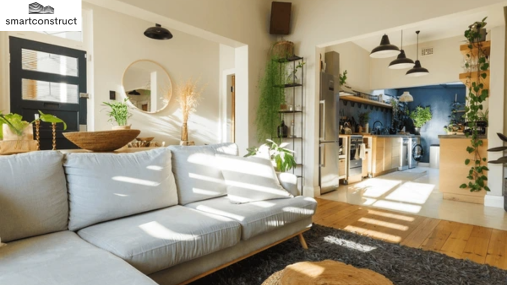 A small room with smart furniture layout and simple decor